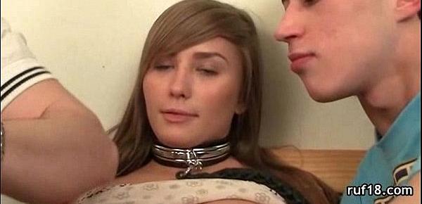  hot teen get kinky fetish for pain